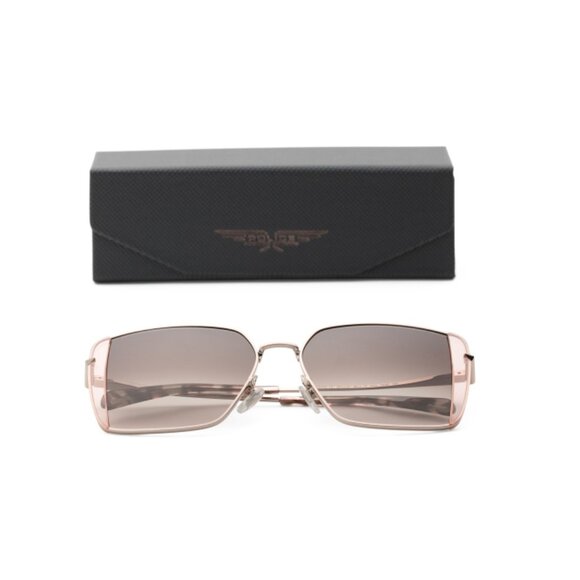 POLICE Red/gold 56mm Metal Square Sunglasses